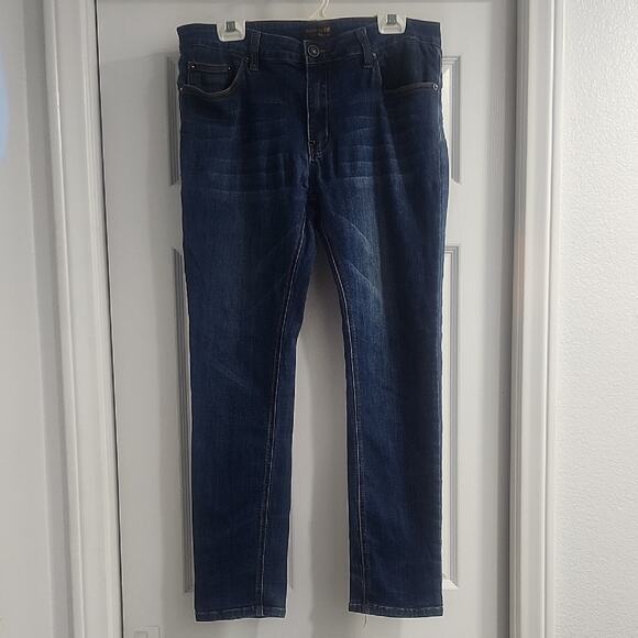 Ring of Fire Men's Dark Blue Slim Jeans - Picture 1 of 13